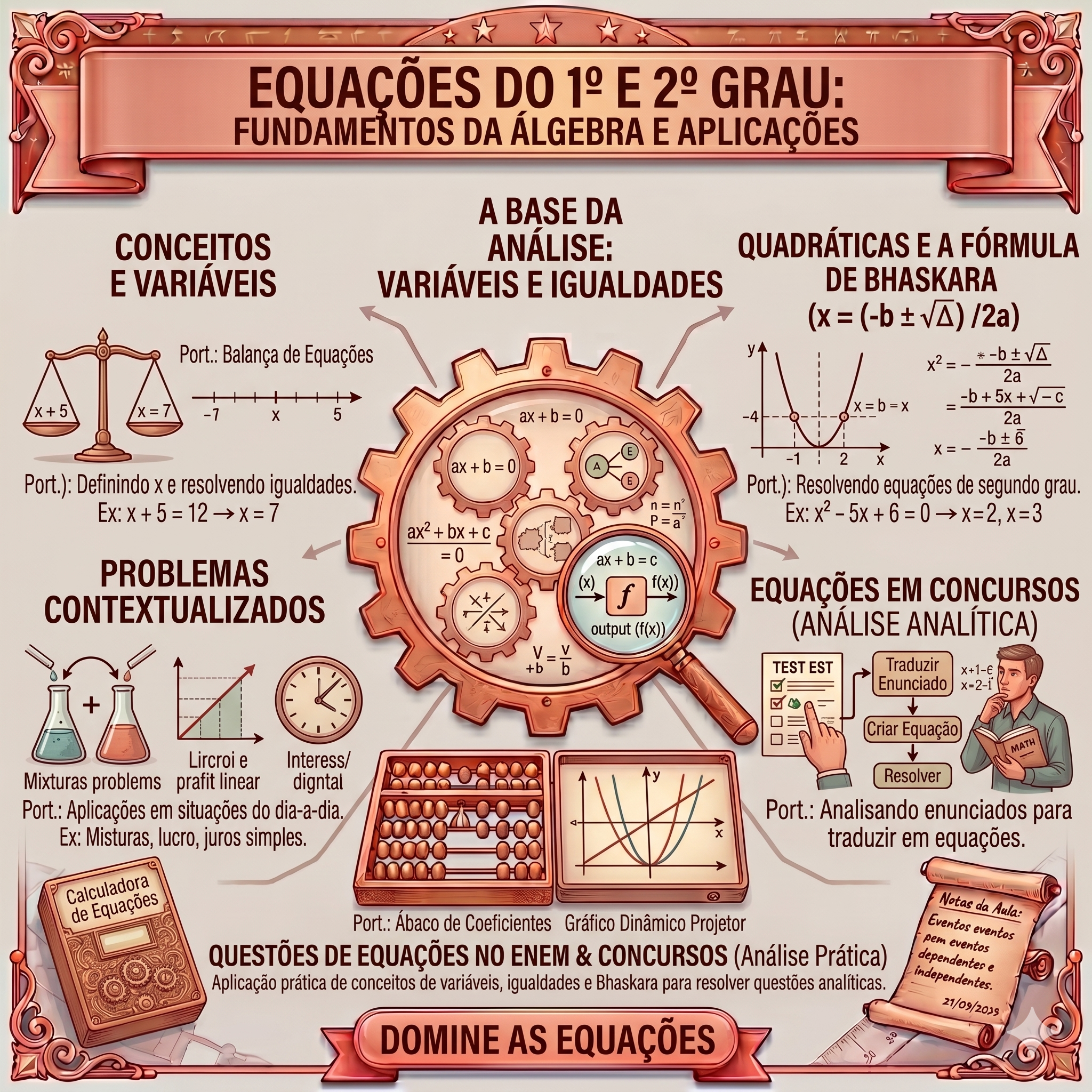Matemática - Equação de 1º e 2º grau